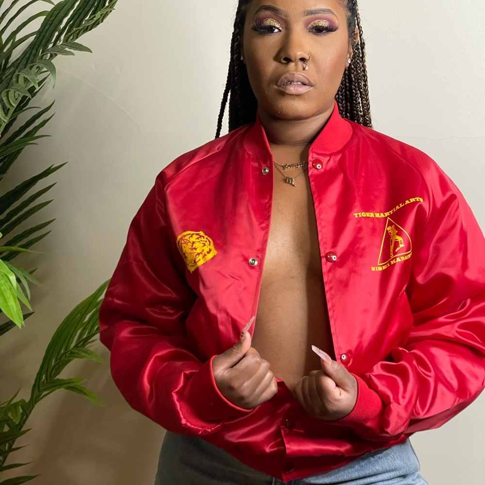 Vintage Men’s Red Bomber Jacket